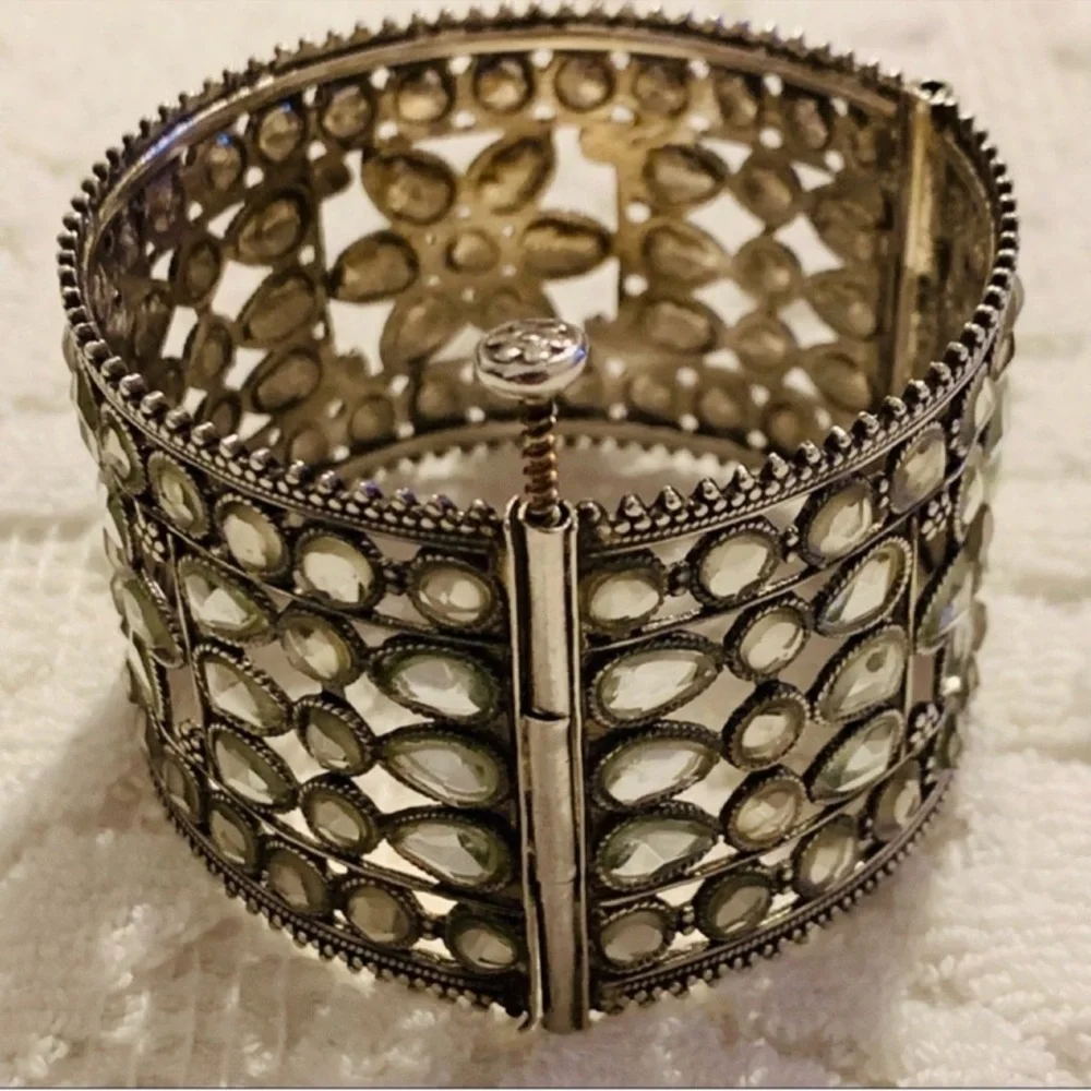 Vintage | Ring | Kundan Silver Bracelet | Ethnic | Festival | Boho | Whimsgoth